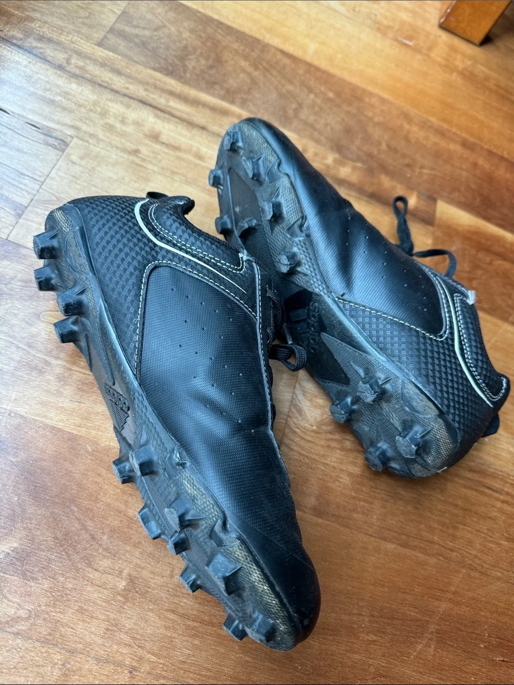 adidas Black Men's Cleats with White Accents